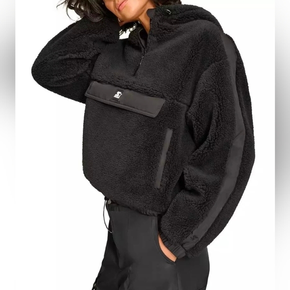 NWT Black Label Starter 1/4 Zip Sherpa Pullover Hoodie - Picture 3 of 10